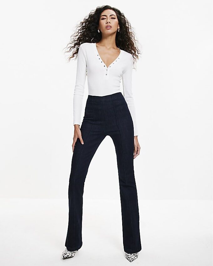 Indigo Pull-On Sculpt Bootcut Jeans Indigo Pull-On Sculpt Bootcut Jeans