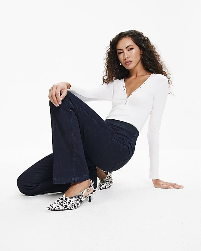 Indigo Pull-On Sculpt Bootcut Jeans Indigo Pull-On Sculpt Bootcut Jeans