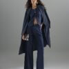Indigo Wide Leg Tie Front Jeans