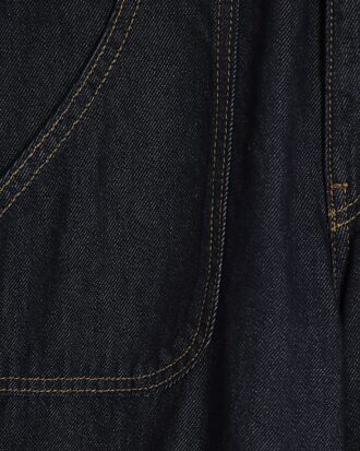 Indigoblå högmidjade baggy jeans med vida ben