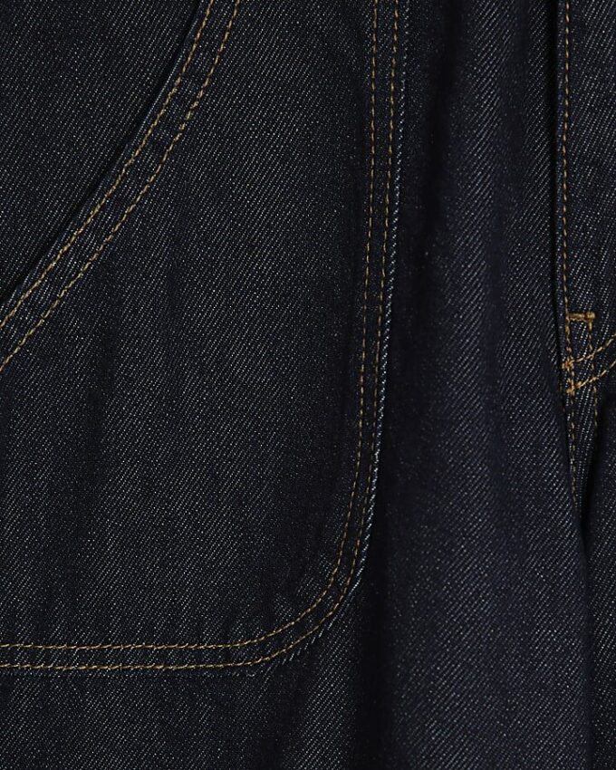 Indigoblå högmidjade baggy jeans med vida ben Indigoblå högmidjade baggy jeans med vida ben