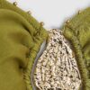 Khaki bandeau-bikinitopp med metallbeslag