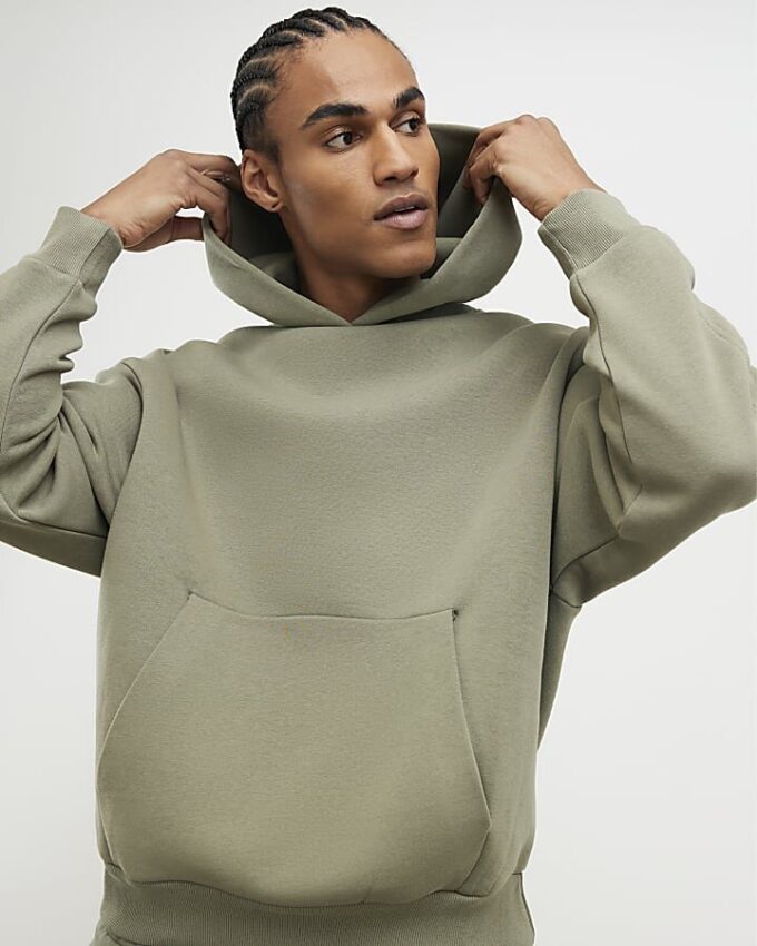 Khaki Oversized Fit Hoodie Khaki Oversized Fit Hoodie