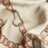 Khaki scarf med kedjemönster