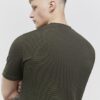 Khaki Slim Fit Textured Ame Saint T-shirt