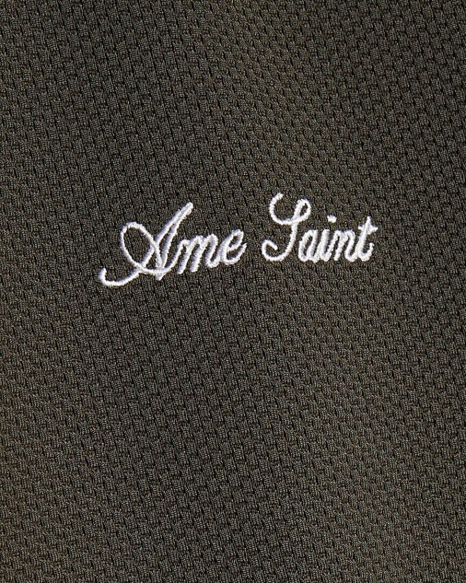 Khaki Slim Fit Textured Ame Saint T-shirt