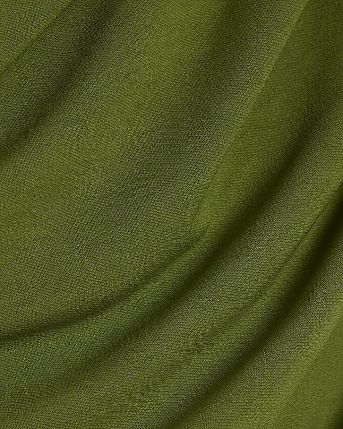 Khakifärgad kortärmad topp med draperad axel
