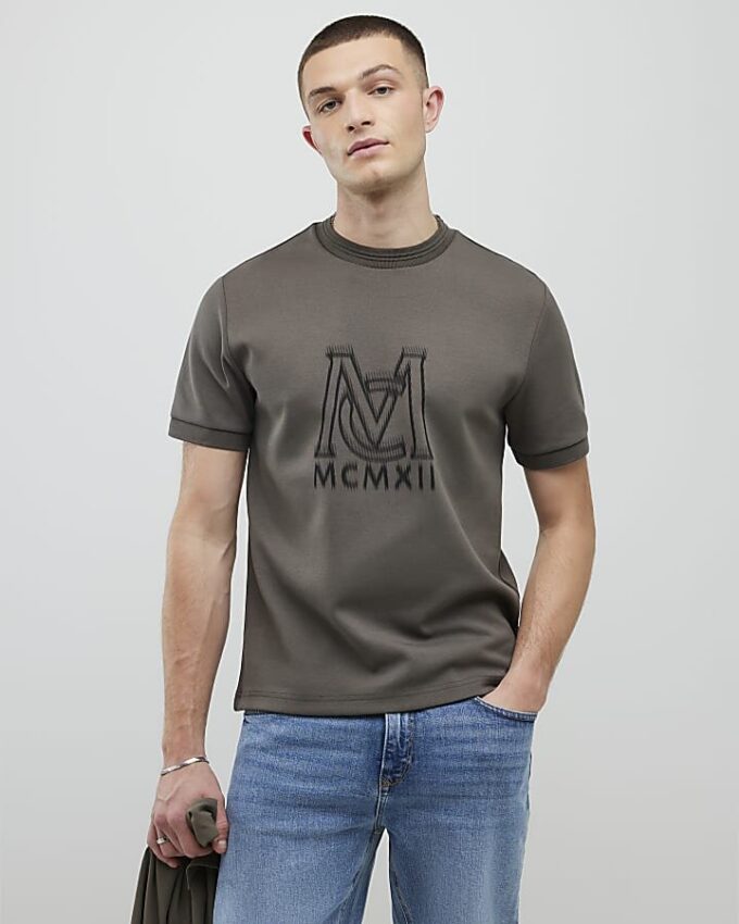 Khakifärgad slim fit MCMXII T-shirt