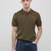 Khakifärgad slim fit-polotröja