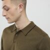 Khakifärgad slim fit-polotröja