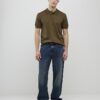 Khakifärgad slim fit-polotröja