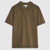 Khakifärgad slim fit-polotröja