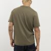 Khakifärgad slim fit-stickad T-shirt
