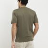 Khakifärgad slim fit-T-shirt