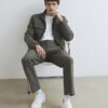 Khakifärgade skinny fit-byxor Khakifärgade skinny fit-byxor