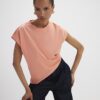 Korallfärgad T-shirt med ärmar
