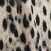 Krämfärgad långärmad ribbad topp med leopardmönster