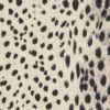 Krämfärgad ribbad midiklänning med leopardmönster