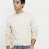 Krämfärgad slim fit-tröja