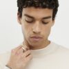 Krämfärgad slim fit-tröja