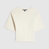 Krämfärgad T-shirt-tröja
