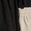 Krämsvarta shorts i linneblandning