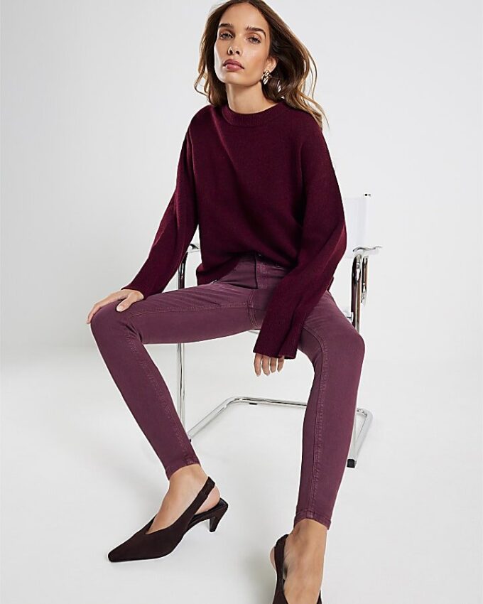 Lila skinny jeans