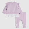 Lila vackert sweatshirtset för babyflickor