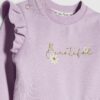 Lila vackert sweatshirtset för babyflickor