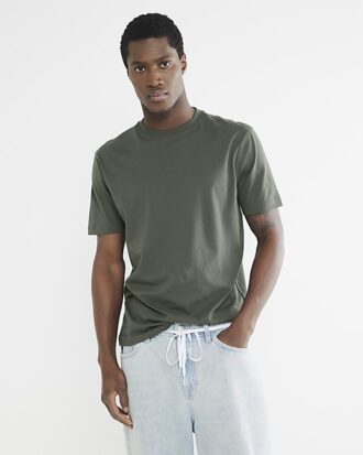 Marinblå 3-pack kortärmad slim fit-T-shirt