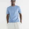 Marinblå 3-pack kortärmad slim fit-T-shirt