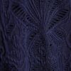 Marinblå baddräkt med texturerad snäckkant