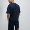 Marinblå boxy fit-T-shirt och shorts i set Marinblå boxy fit-T-shirt och shorts i set