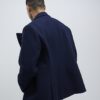 Marinblå dubbelknäppt peacoat