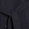 Marinblå dubbelknäppt trenchcoat med bälte