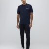 Marinblå kortärmad slim fit Ame Saint T-shirt