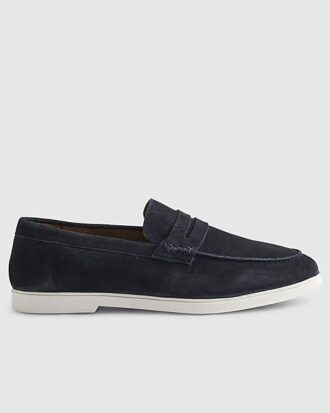 Marinblå loafers
