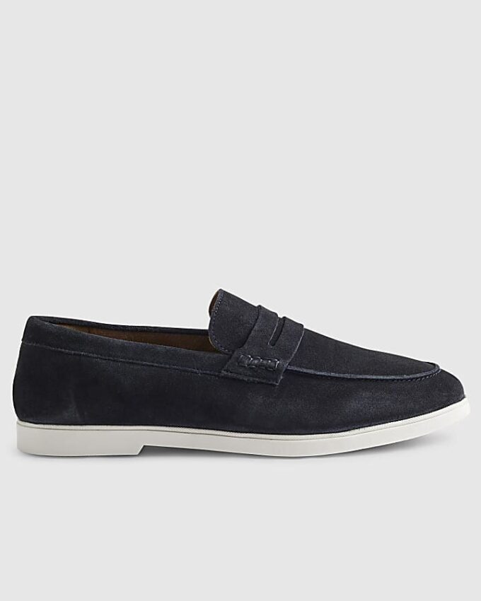 Marinblå loafers