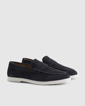 Marinblå loafers