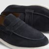 Marinblå loafers