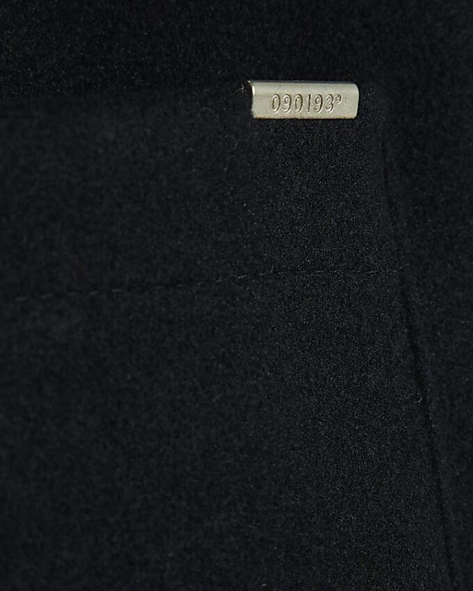Marinblå overshirt med rundad fåll