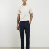 Marinblå slim fit-chinos