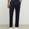 Marinblå slim fit-chinos