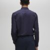 Marinblå slim fit premium formell skjorta