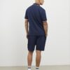 Marinblå slim fit-shorts med texturerad kant
