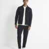 Marinblå slim fit-skjorta med dubbla fickor Marinblå slim fit-skjorta med dubbla fickor