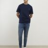 Marinblå slim fit-tröja med MCMXII-märke