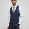 Marinblå slim fit-väst
