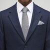 Marinblå stretchig slim fit-kostymjacka