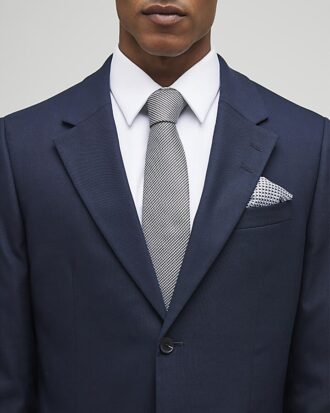 Marinblå stretchig slim fit-kostymjacka